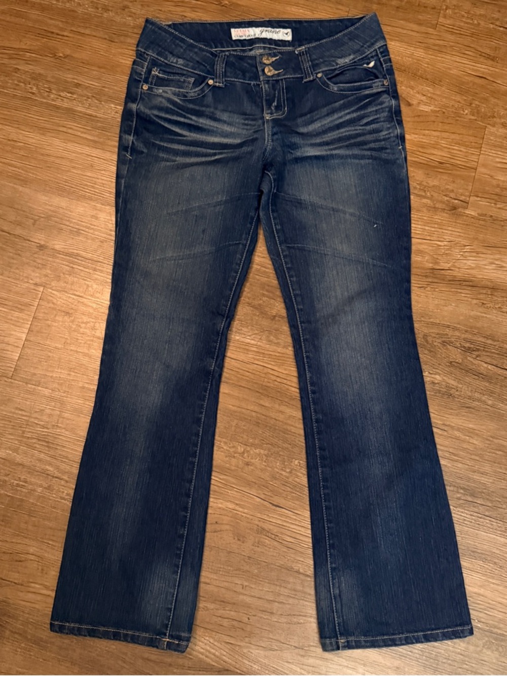 Grane Dark Blue Wide Leg Jeans